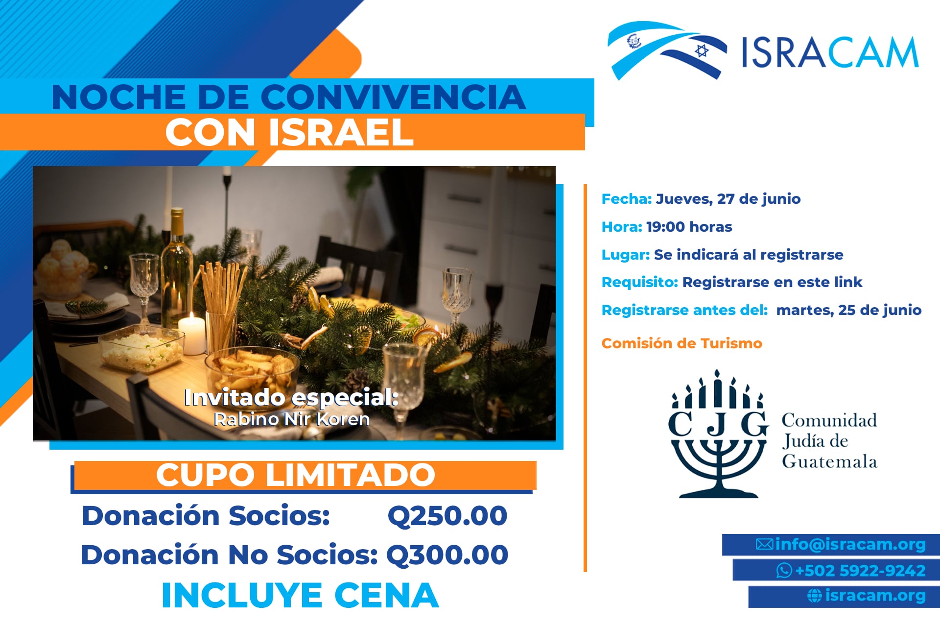 Noche de Convivencia con Israel “Shabbat